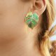 Garland drip leaf earrings