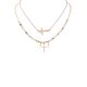 Cross Pendant 2-Piece Necklace Set