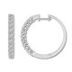 Crystal Hoop Earrings Round-cut Titanium steel