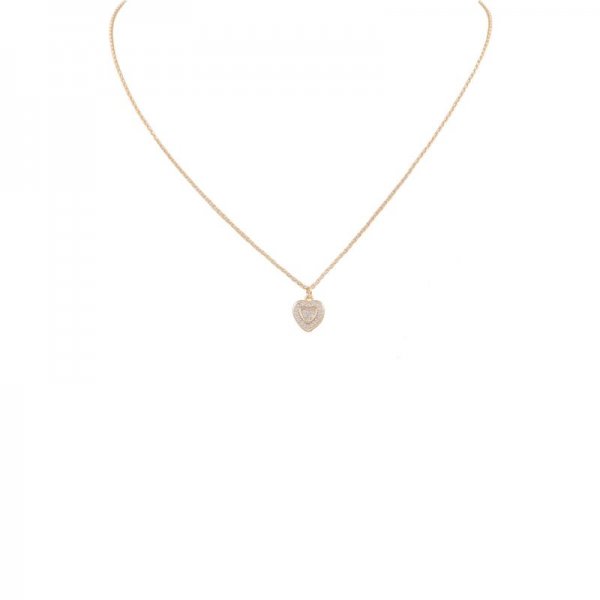 Cubic Heart Pendant Dainty Necklace