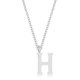 Stainless Steel H Initial Necklace