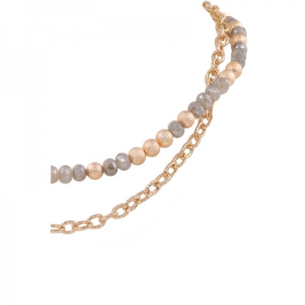 Faceted Bead Chain Layered Necklace