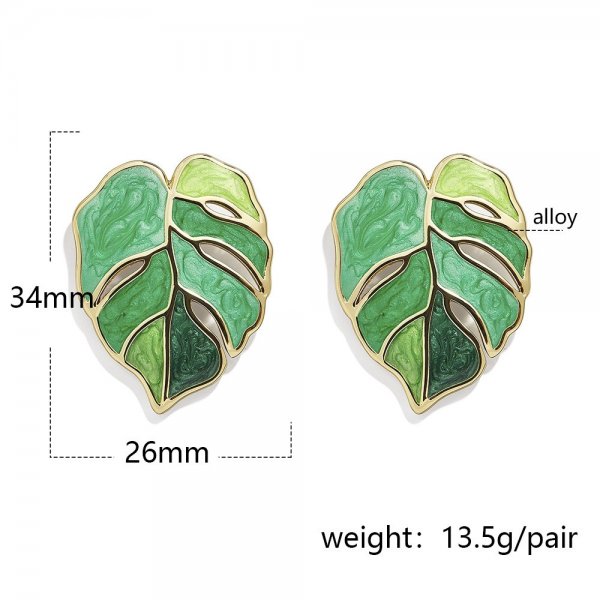 Garland drip leaf earrings