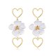 The new super delicate love drip flower pendant earrings